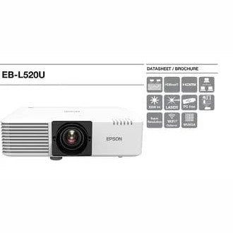 GUNMANSA Epson Epson 5200lm WUXGA 1920x1200 16:10 Laser 2USB 2VGA 2HDMI RS-232C LAN WiFiOptional MiracastOptional NoBag White Install
