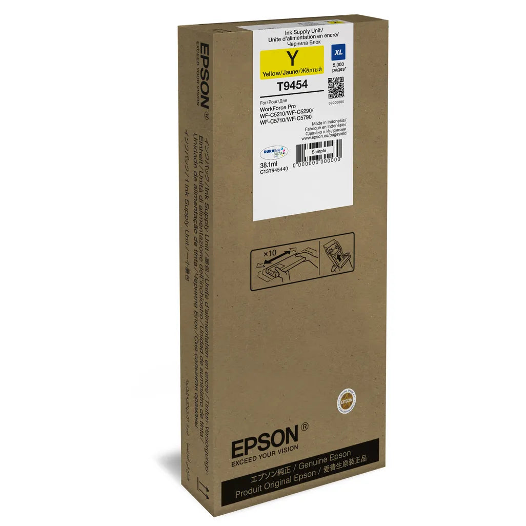 GUNMANSA Epson WF-C5xxx Series Ink Cartridge XL Yellow, High (XL) Yield, Yellow, Pigment-based ink, 38.1 ml, 1 pc(s), 5000 pages