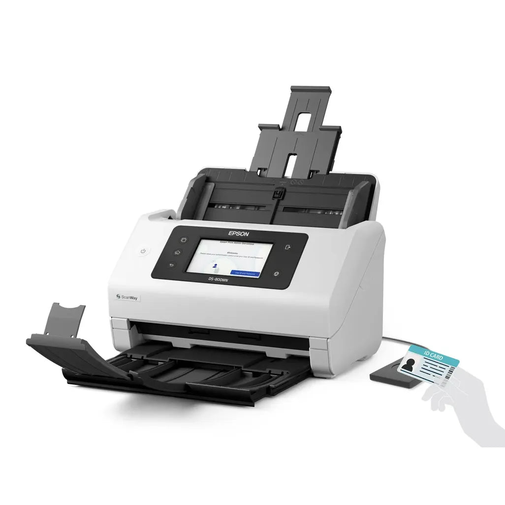 GUNMANSA Epson WorkForce DS-800WN -  50ppm/100ipm; 8;000 pages daily duty cycle. Duplex Scan. Network connectivity - USB 3.2 Gen1; Wi-Fi;