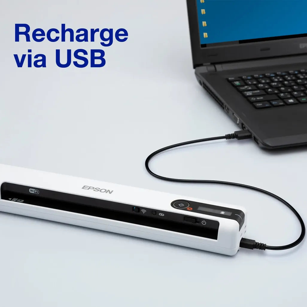 GUNMANSA Epson WorkForce DS-80W Wireless Mobile Scanner