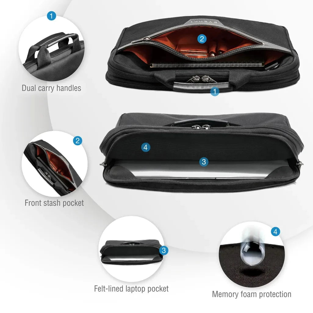 GUNMANSA Everki Business 414, Briefcase, 35.8 cm (14.1"), 630 g