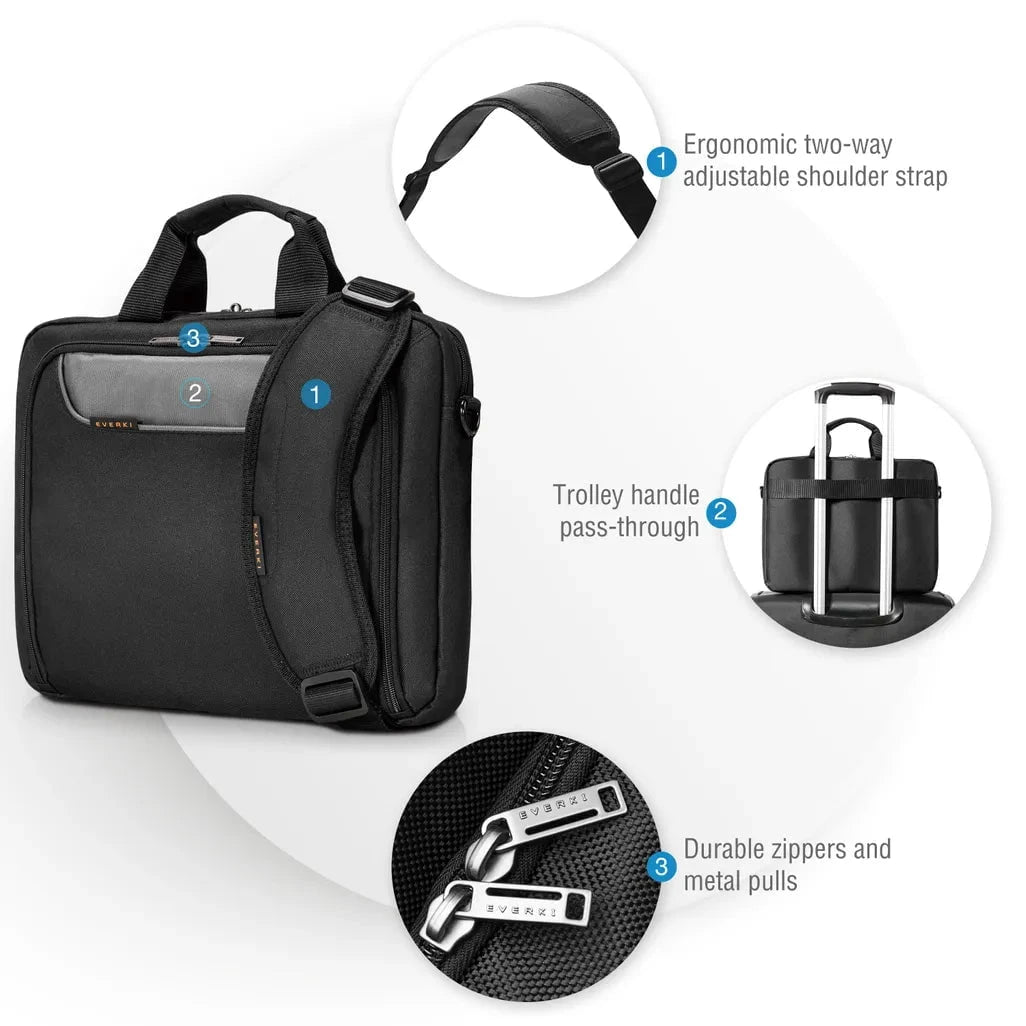 GUNMANSA Everki EKB407NCH14, Briefcase, 35.8 cm (14.1"), Shoulder strap, 480 g