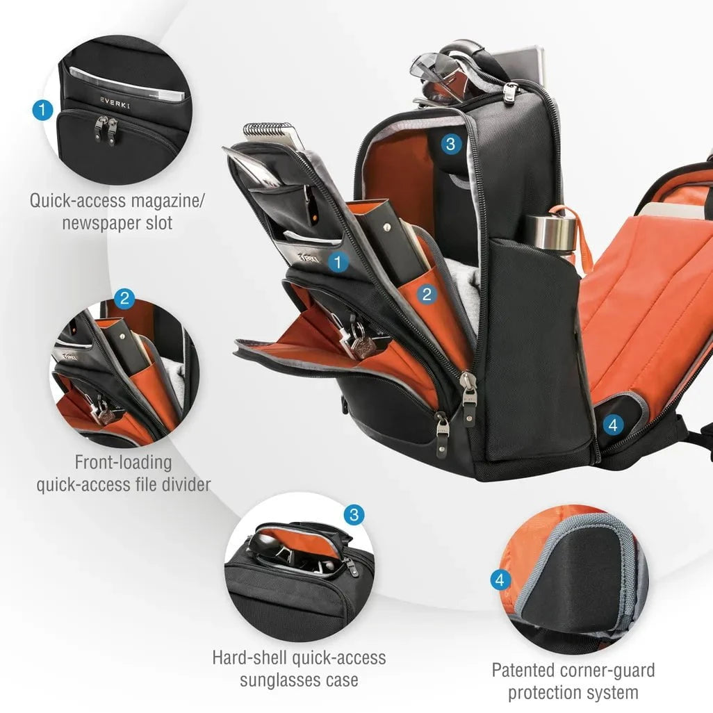 GUNMANSA EVERKI EKP132S17 ONYX 17.3'' LAPTOP BACKPACK