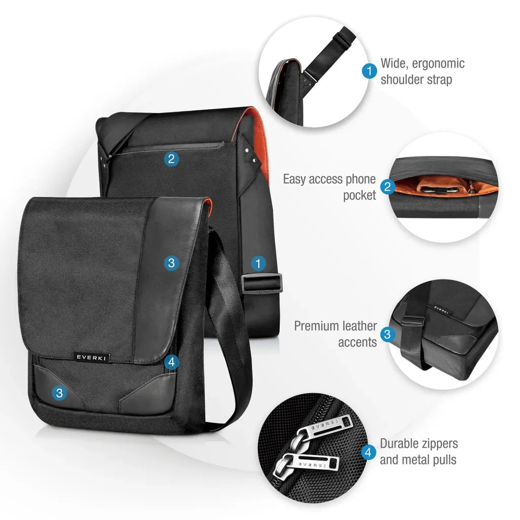 GUNMANSA Everki VENUE XL, Messenger case, 33 cm (13"), Shoulder strap, 650 g