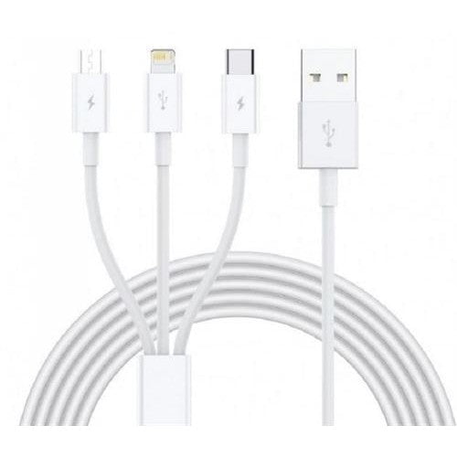 GUNMANSA Ezra 3 in1 1meter White Usb Data Cable