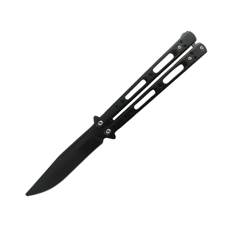 GUNMANSA FAS6-3 Butterfly Knife Black With Pouch