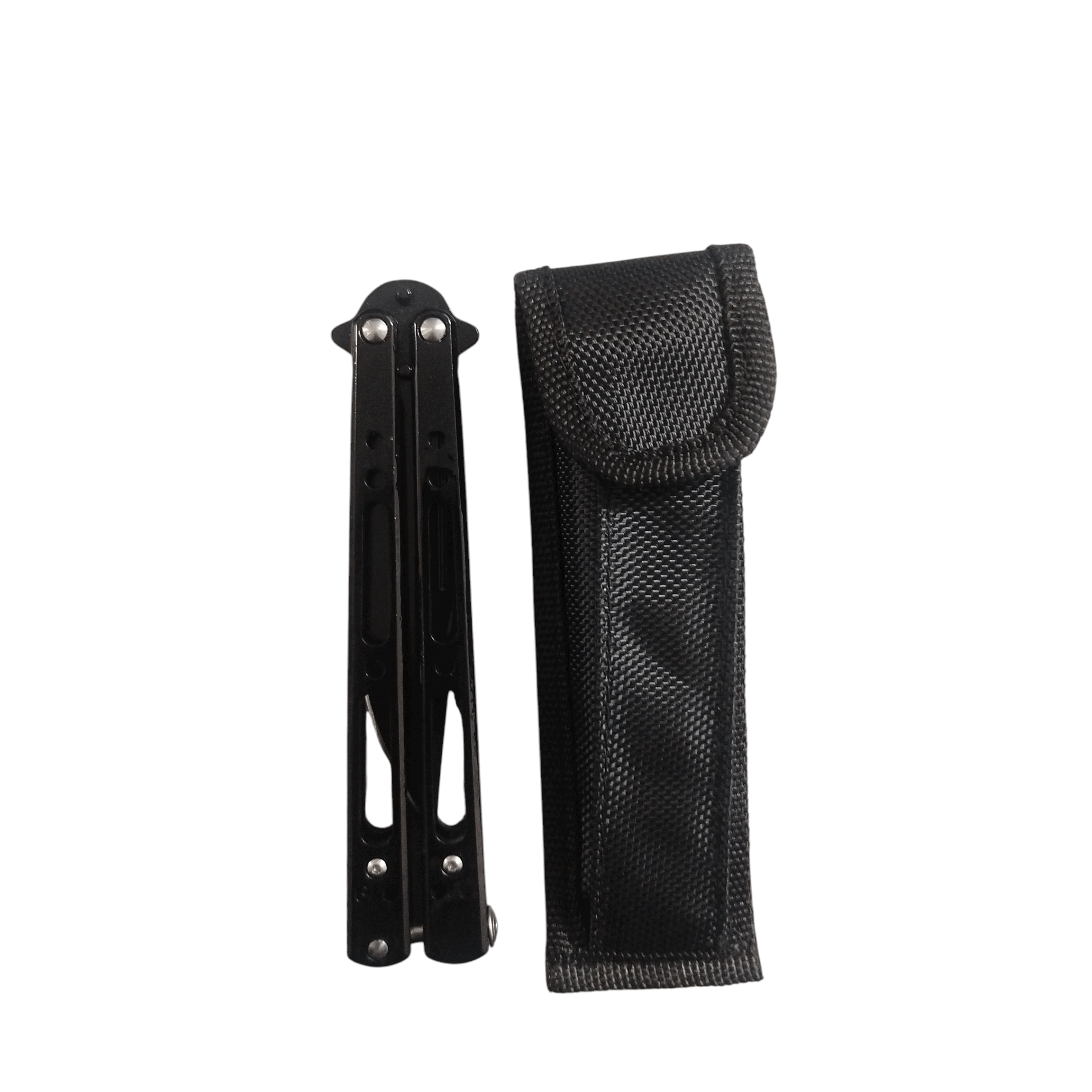 GUNMANSA FAS6-3 Butterfly Knife Black With Pouch