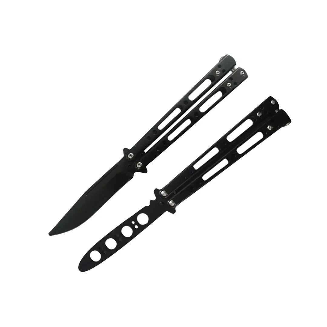 GUNMANSA FAS6-3 Butterfly Knife Black With Trainer Combo