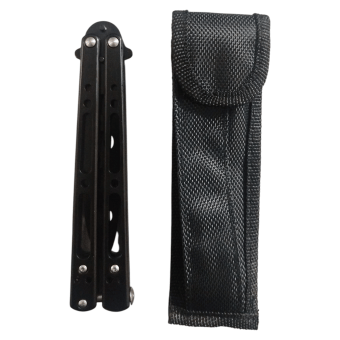 GUNMANSA FAS6-7 Butterfly Trainer Knife Black With Pouch