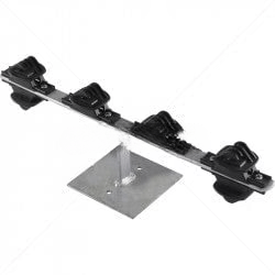 GUNMANSA Fence Pole - 6Line Low Profile Galvanised Part No: EF46-6