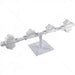 GUNMANSA Fence Pole - 6Line Low Profile White Part No: EF46-5