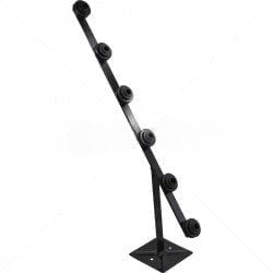 GUNMANSA Fence Pole - 6Line TPole Black Part No: EF46-1