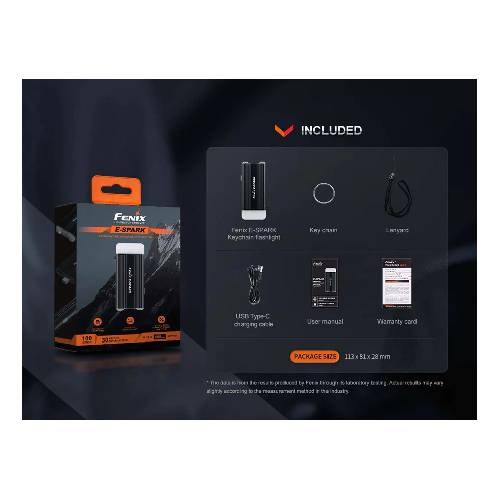 GUNMANSA Fenix E-Spark LED Flashlight