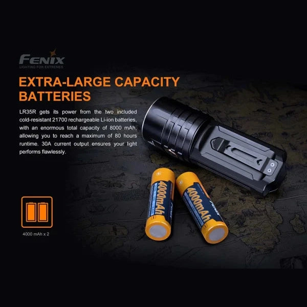 GUNMANSA Fenix LR35R LED Flashlight (Black)
