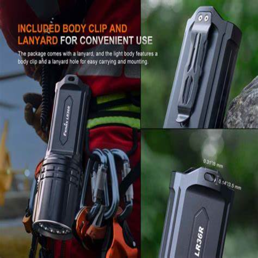 GUNMANSA FENIX LR36R WHITE LASER FLASHLIGHT WITH 10,000 LUMEN FLOODLIGHT