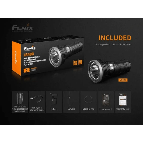 GUNMANSA Fenix LR40R V2 LED Flashlight 12 000 Lumen