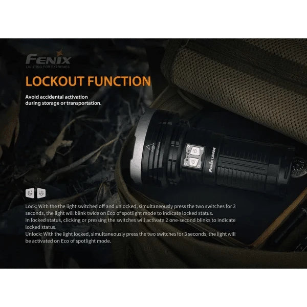 GUNMANSA Fenix LR40R V2 LED Flashlight 12 000 Lumen