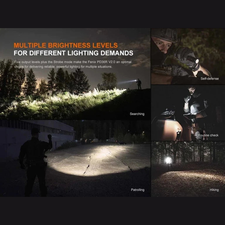 GUNMANSA FENIX PD36R V2.0 RECHARGEABLE FLASHLIGHT