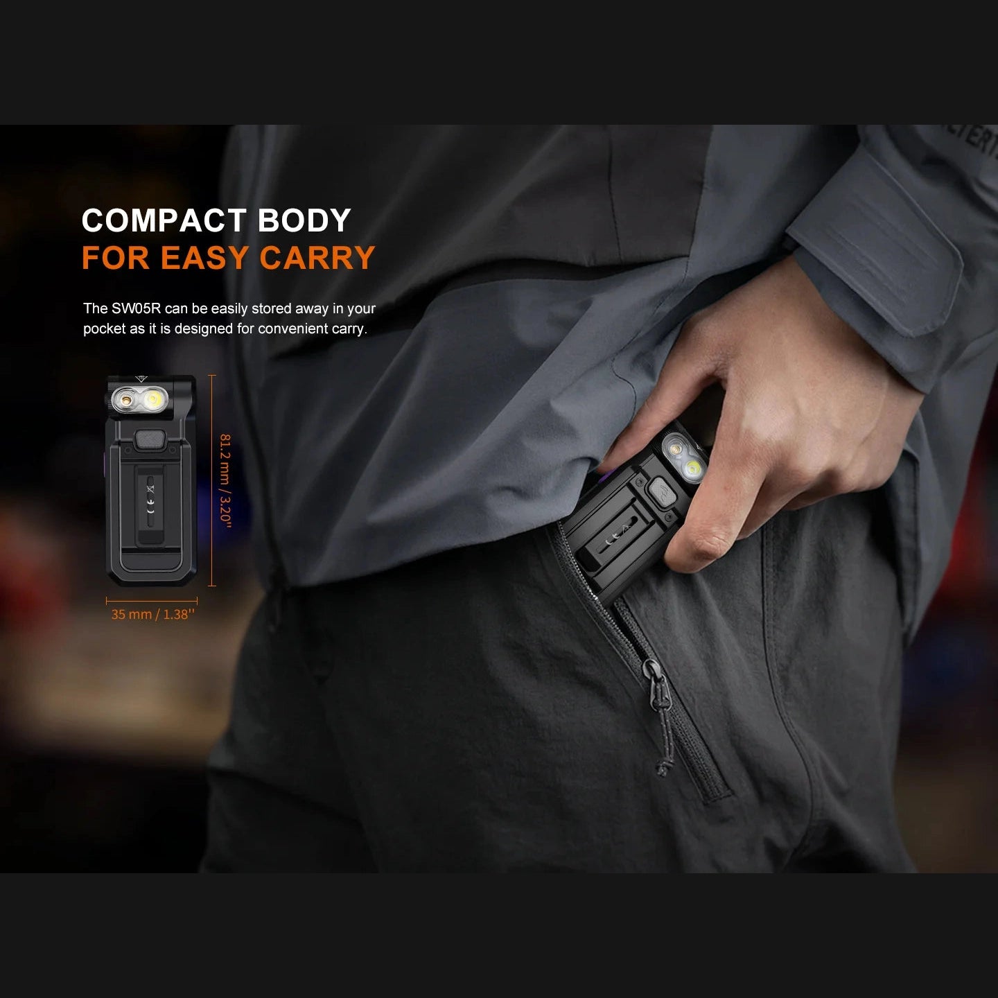 GUNMANSA Fenix SW05R-UV Flashlight Black