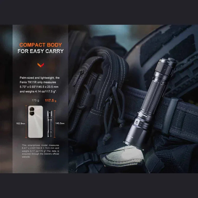 GUNMANSA FENIX TK11R RECHARGEABLE TACTICAL FLASHLIGHT