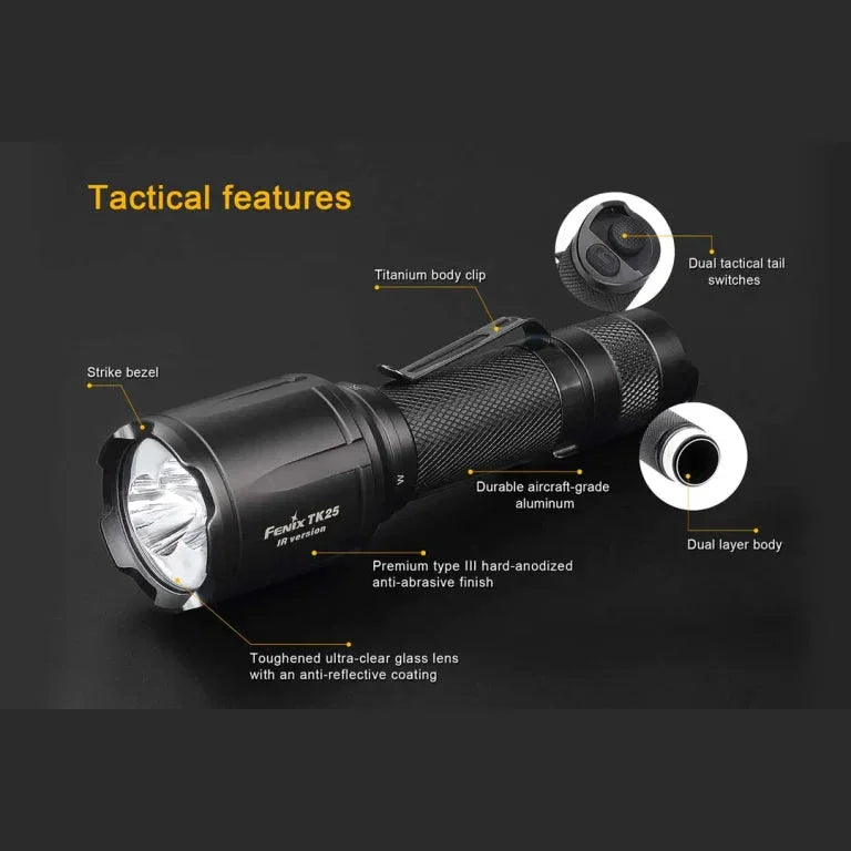 GUNMANSA FENIX TK25 IR FLASHLIGHT WITH INFRARED ILLUMINATOR