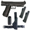 GUNMANSA First Strike Tiberius 8.1 Players Pack 0.68 Caliber Black Paintball Gun