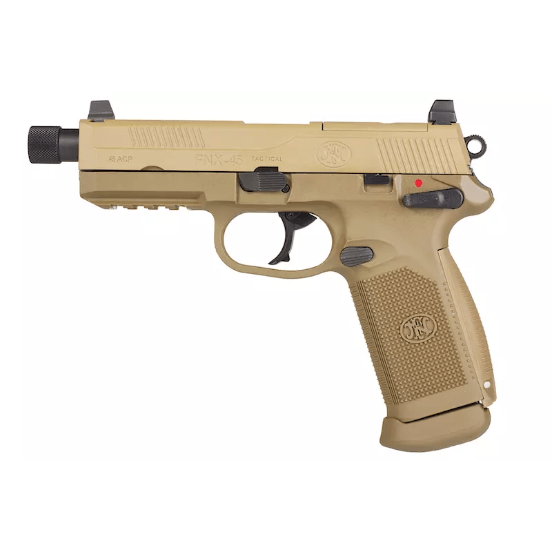 GUNMANSA FN Herstal FNX-45 Tan Airsoft Pistol (GG|Semi Auto|Blowback|23) 200503