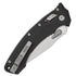 GUNMANSA Folding Knives Microtech Amphibian RAM-LOK S/E Fluted Black G10 Stonewash Std 137RL-10FLGTBK