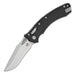 GUNMANSA Folding Knives Microtech Amphibian RAM-LOK S/E Fluted Black G10 Stonewash Std 137RL-10FLGTBK