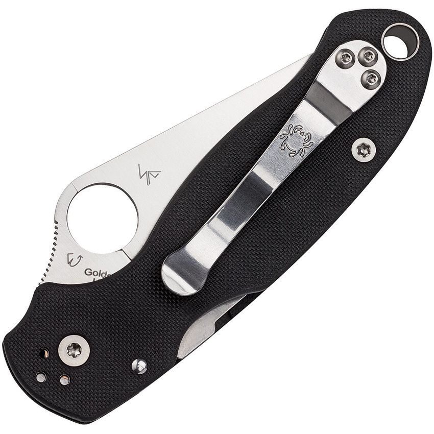 GUNMANSA Folding Knives Spyderco Para 3 Part Serrated C223GPS