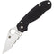 GUNMANSA Folding Knives Spyderco Para 3 Part Serrated C223GPS