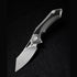 GUNMANSA Folding Knives Titanium Series BESTECH KASTA BT1909A Titanium and Marble Carbon Fiber Inlay Handle: 3.46" M390 Knife
