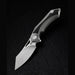 GUNMANSA Folding Knives Titanium Series BESTECH KASTA BT1909A Titanium and Marble Carbon Fiber Inlay Handle: 3.46" M390 Knife