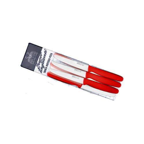 GUNMANSA Fox 2C 1711 R Due Cigni Table Knife - Plain Edge Blade - Red