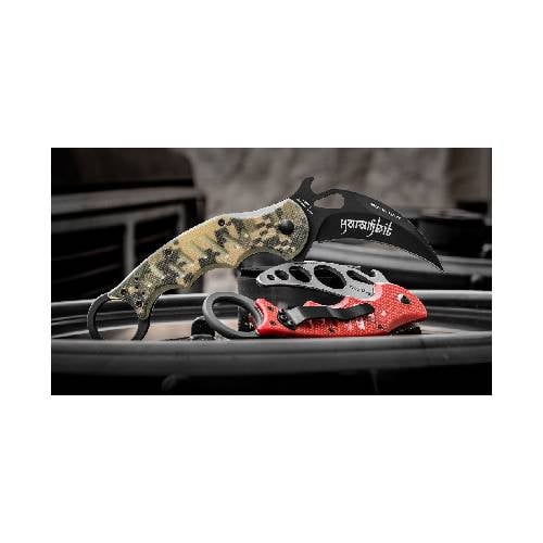 GUNMANSA Fox 479 TK Karambit Trainers Folding Knife Bld 420c G10 Handle