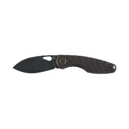 GUNMANSA FOX CHILIN FOLDING KNIFE M398 BLACK PVD STONE WASHED Knife BLACK – FX-530 TIDSW