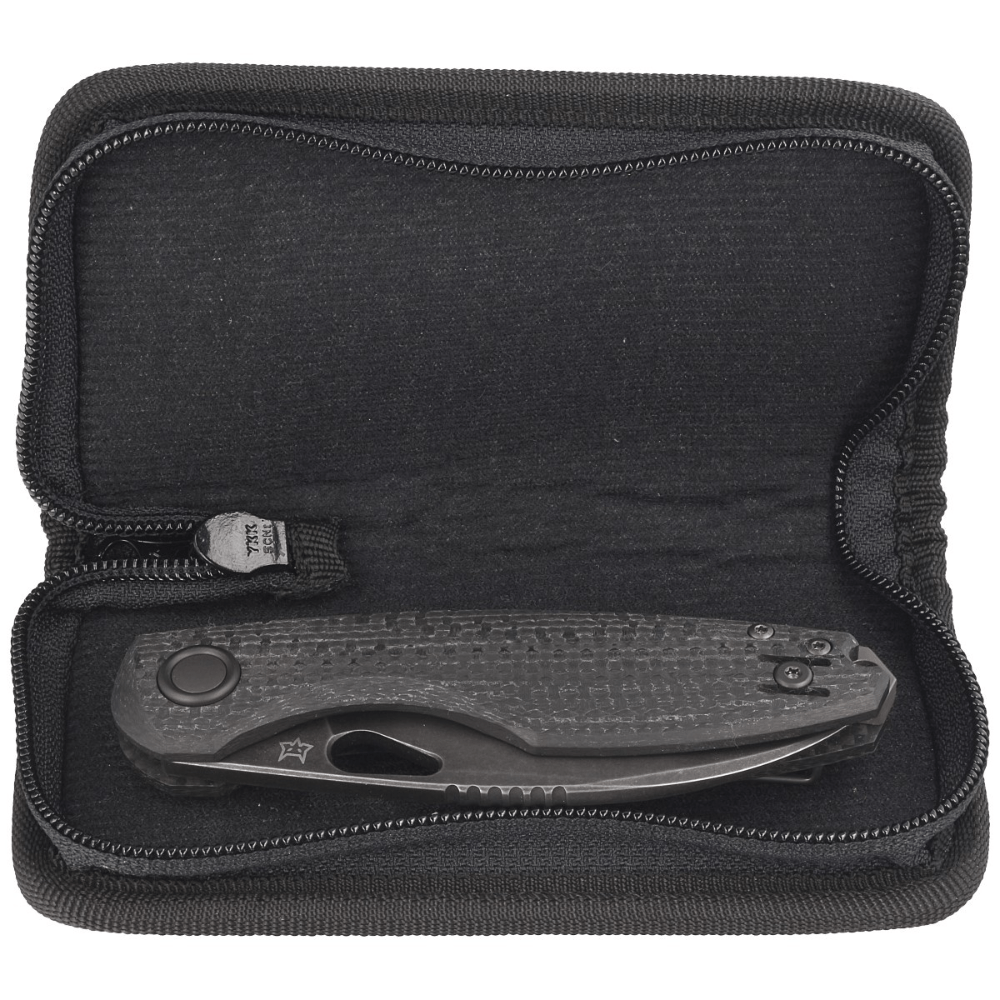 GUNMANSA FOX CHILIN FOLDING KNIFE M398 BLACK PVD STONE WASHED Knife BLACK – FX-530 TIDSW