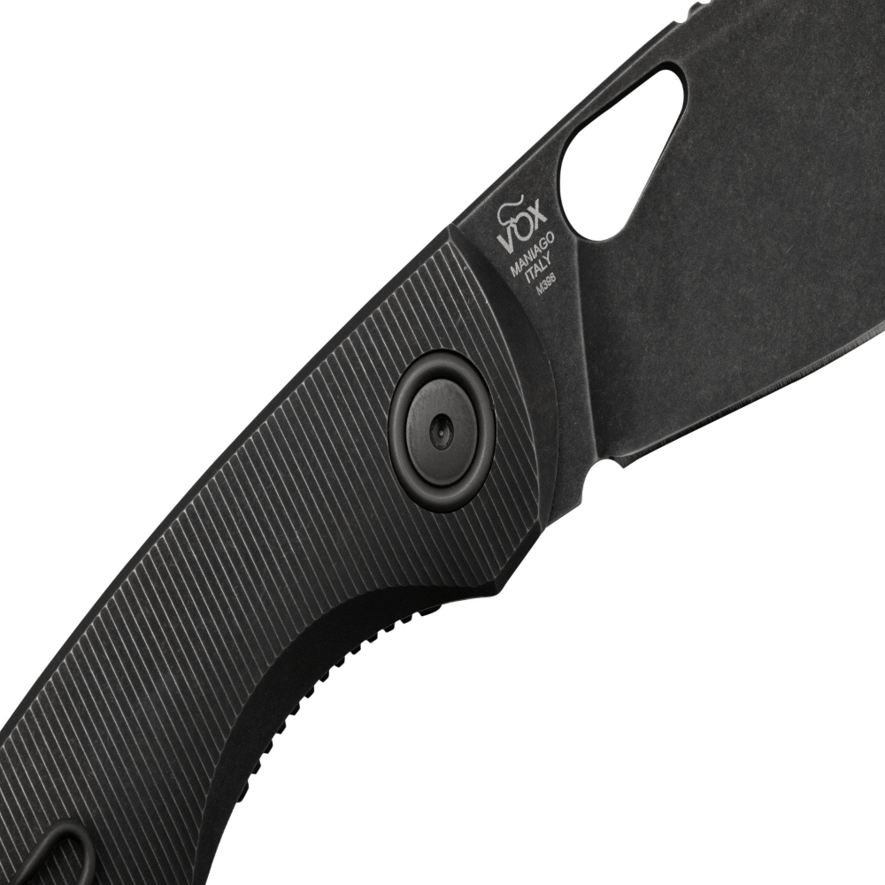 GUNMANSA FOX CHILIN FOLDING KNIFE M398 BLACK PVD STONE WASHED Knife BLACK – FX-530 TIDSW