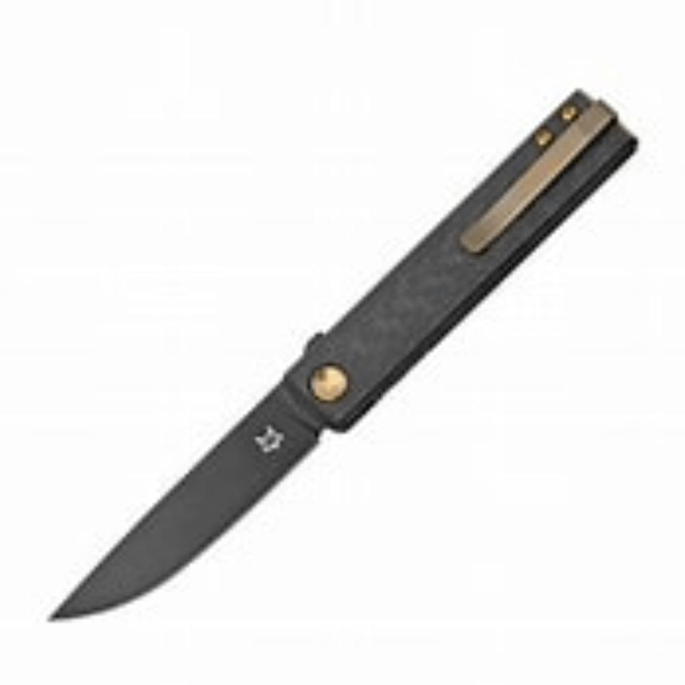 GUNMANSA FOX CHNOPS FOLDING KNIFE STAINLESS STEEL M390 PVD BLADE, CARBON FIBRE 3K HANDLE FX-543 CFBR