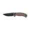 GUNMANSA FOX FOLDING KNIFE, BLACK PVD BLADE, BRONZE ANODIZED – FX-560 ALBR