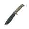 GUNMANSA Fox FX-132 MGT Fox Trapper Fixed Blade Knife, Stainless Steel Micarta Green Handle