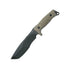 GUNMANSA Fox FX-132 MGT Fox Trapper Fixed Blade Knife, Stainless Steel Micarta Green Handle