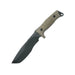 GUNMANSA Fox FX-132 MGT Fox Trapper Fixed Blade Knife, Stainless Steel Micarta Green Handle