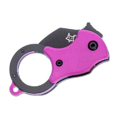 GUNMANSA FOX FX-536PB MINI-TA FOLD KNIFE PINK NYLON HANDLE - 1.4116