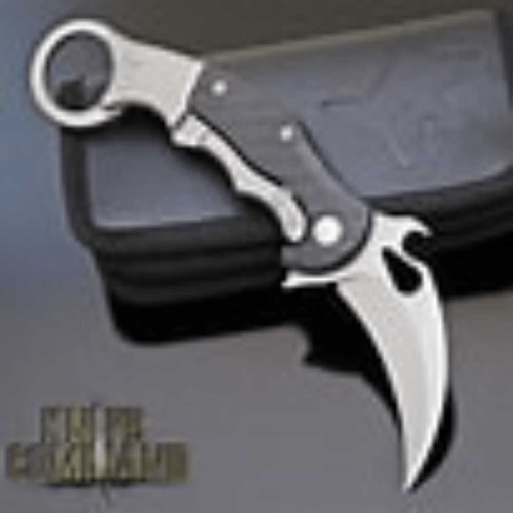 GUNMANSA FOX KARAMBIT FRAME LOCK WITH CARBON FIBRE HANDLE BEAD BLASTED Knife FX-599TICS