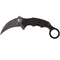 GUNMANSA FOX Knives Kuku Hanuman Fighting Karambit Fixed Blade Knife (3″ Black) 636T
