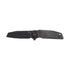 GUNMANSA Fox Metamorphosis Folding Knife Stainless Steel M390 PVD Black Blade, Micarta Black Handle + Bolster Titanium PVD – FX-556-A2