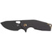 GUNMANSA FOX/VOX SURU FOLDING KNIFE. BLADE  STAINLESS  STEEL  M390,TITANIUM - FX-526 TI BB