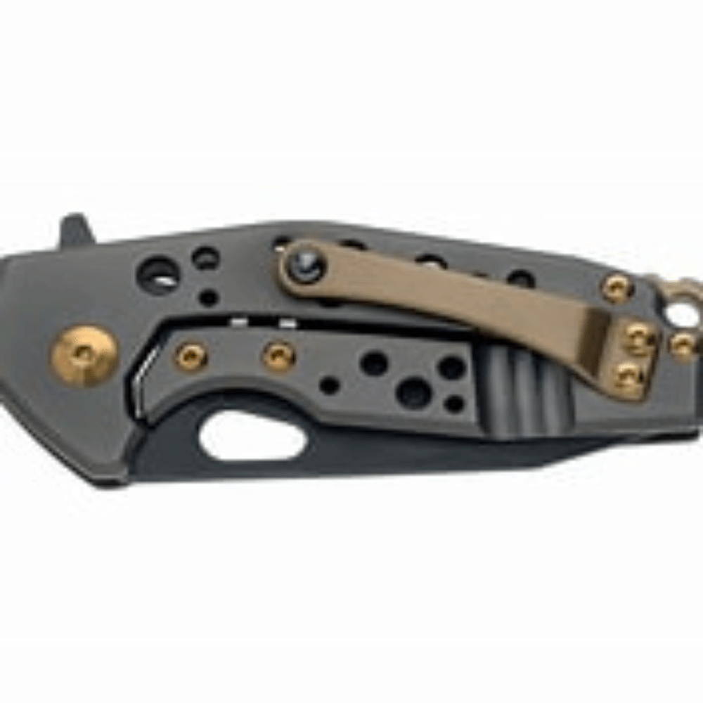 GUNMANSA FOX/VOX SURU FOLDING KNIFE. BLADE  STAINLESS  STEEL  M390,TITANIUM - FX-526 TI BB
