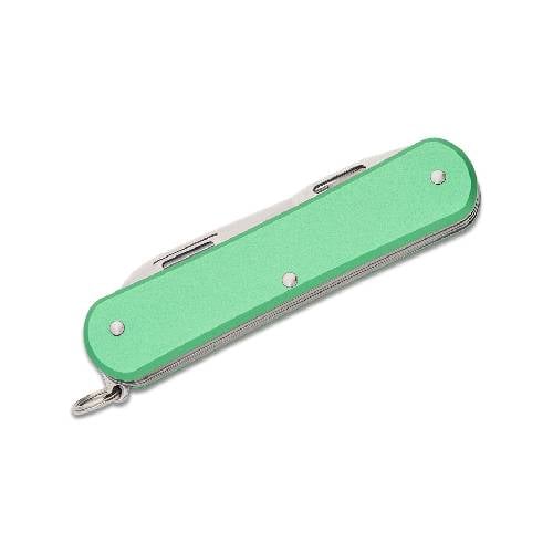 GUNMANSA FOX VULPIS N690 Polish Aluminium OD Green Handle - FX-VP130-F4 OD
